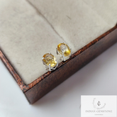 Citrine Stud Earring, 925 sterling Silver Stud Earring, Vintage Look Earring, Handmade Jewelry, Prong Stacking Stud, Engagement Stud, Gift